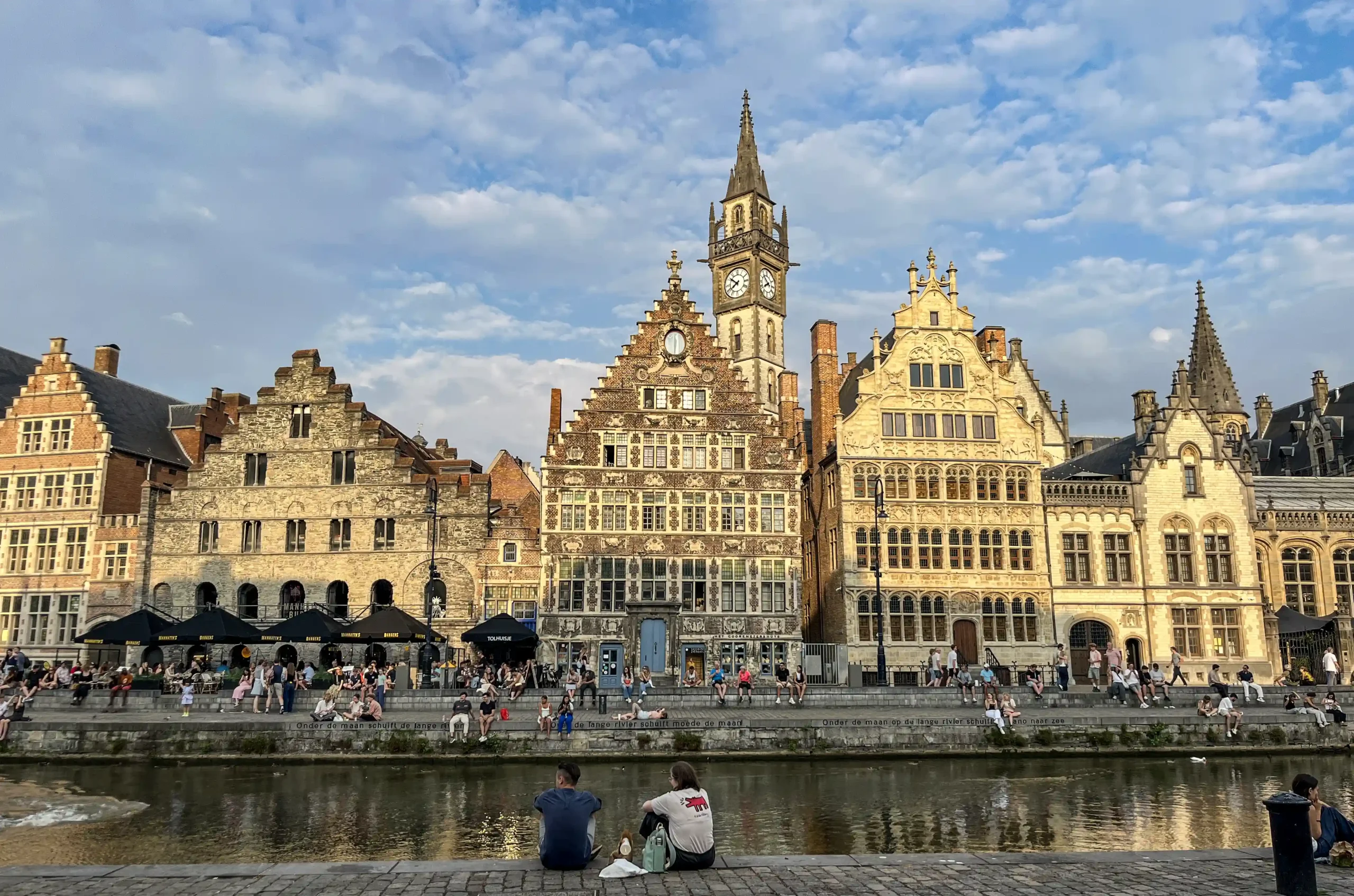 Unser Lieblingsort in Gent die Korenlei mit Blick auf die Graslei